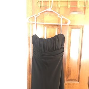 Black strapless dress